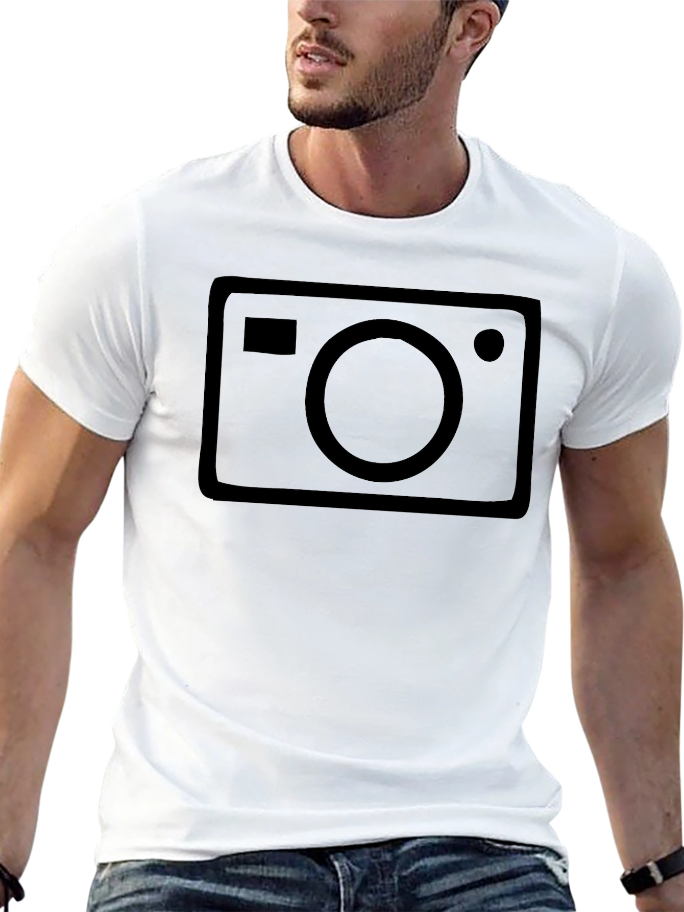 Camera Graphic Black T-Shirt | Photographer Tee