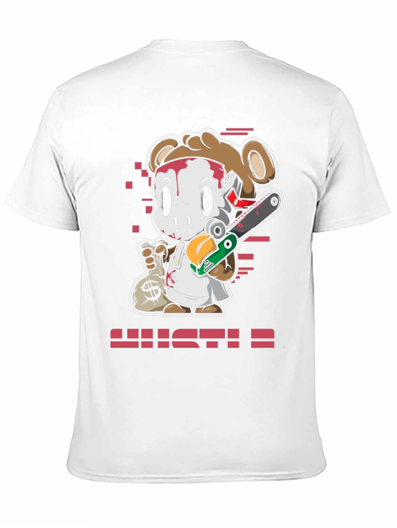 Cartoon Bear HUSTLE T-Shirt