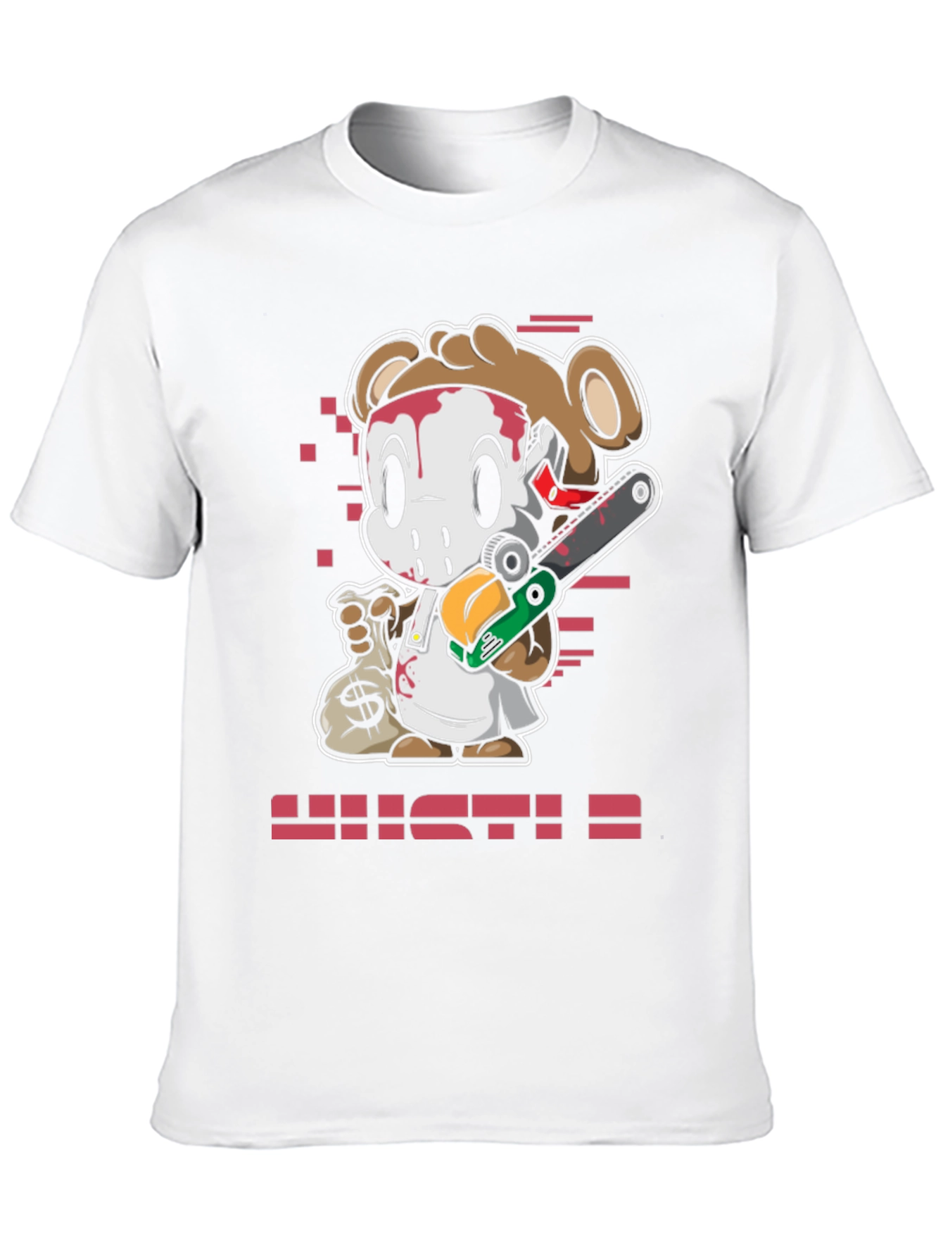 Cartoon Bear HUSTLE T-Shirt