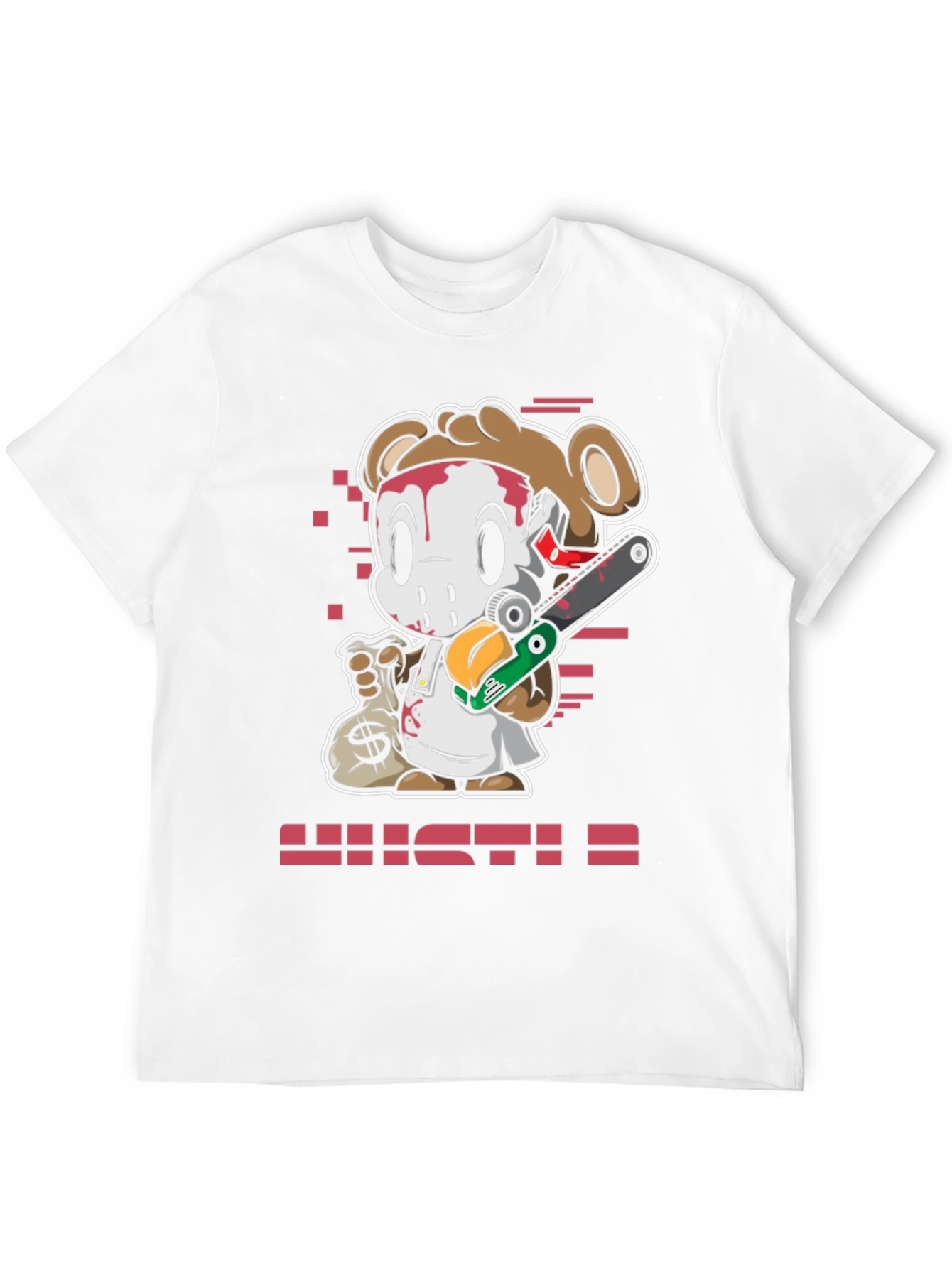 Cartoon Bear HUSTLE T-Shirt