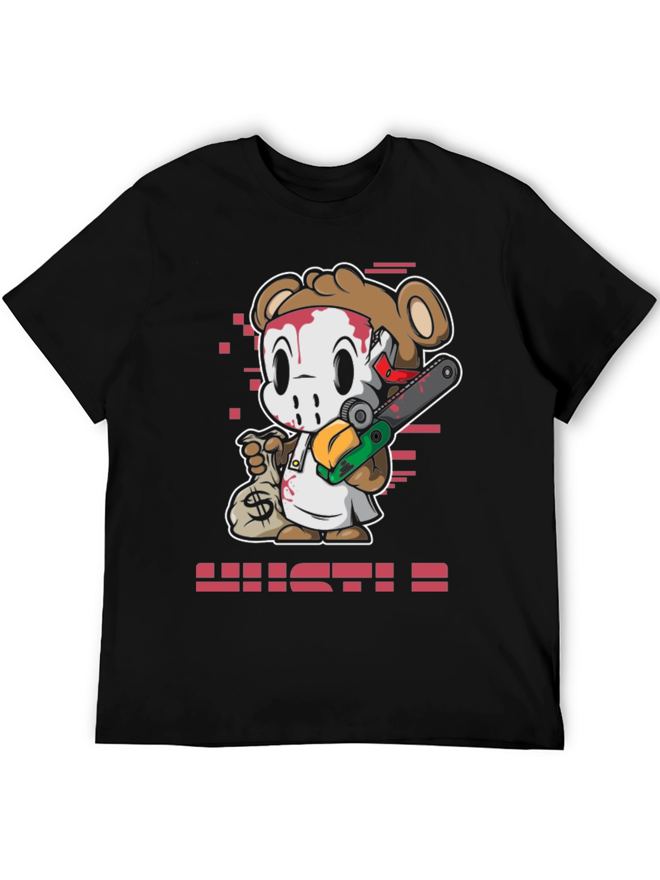 Cartoon Bear HUSTLE T-Shirt