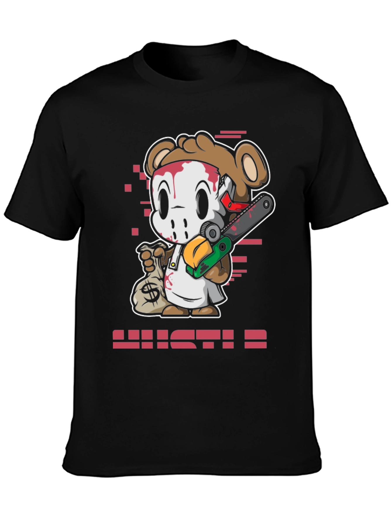 Cartoon Bear HUSTLE T-Shirt
