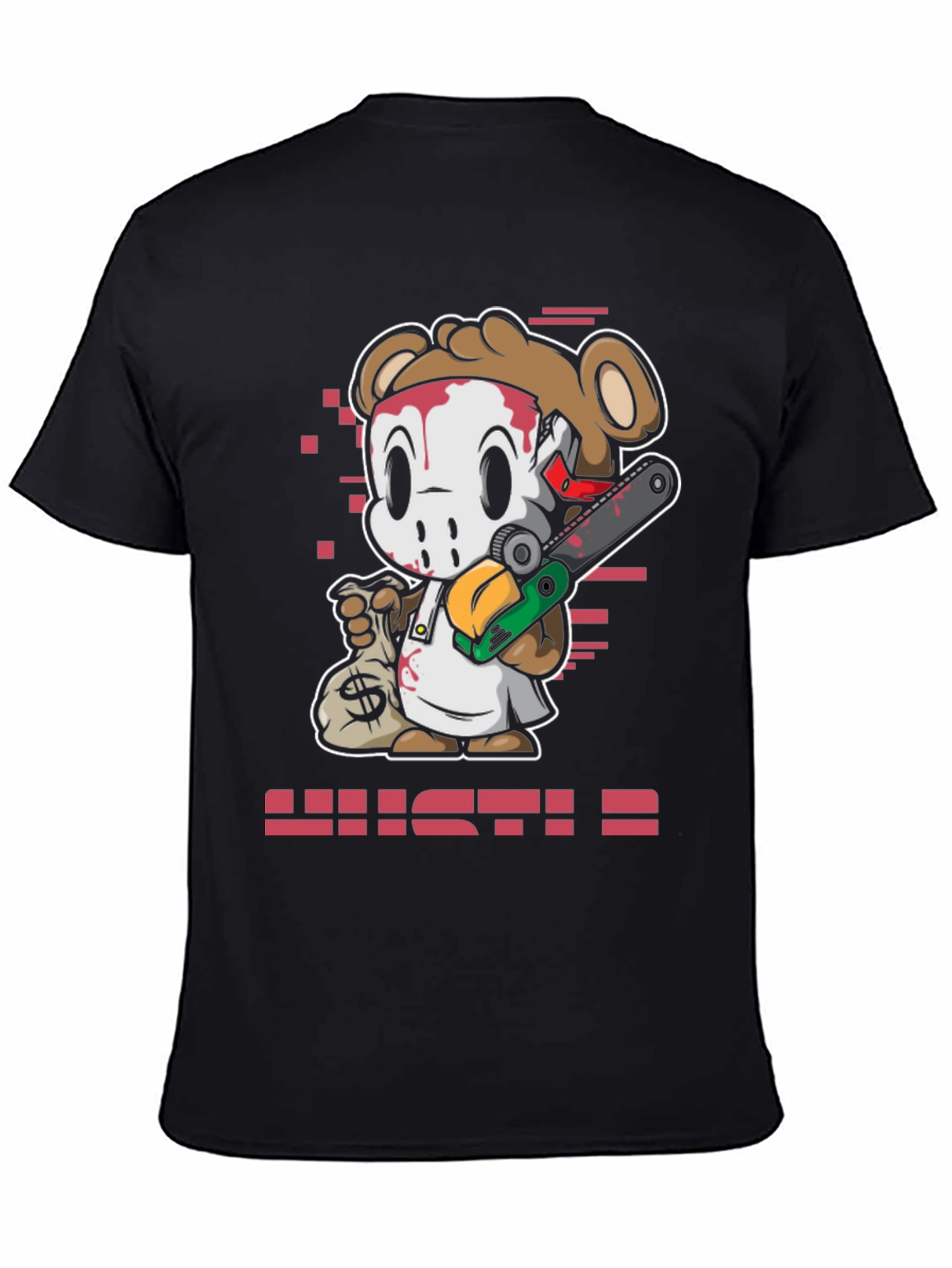 Cartoon Bear HUSTLE T-Shirt