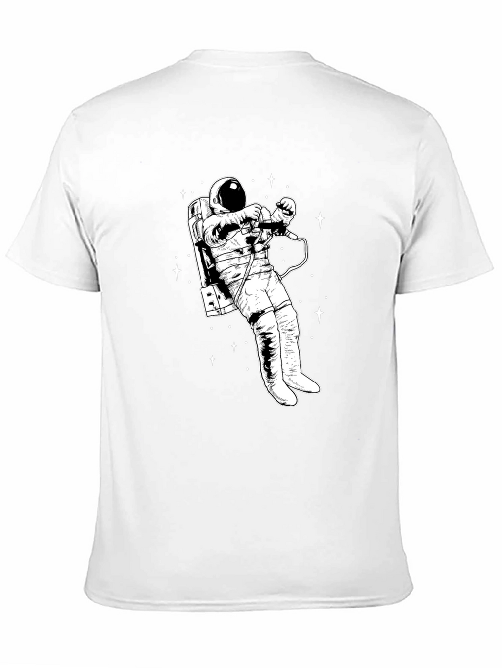 Astronaut Graphic T-Shirt - Black Crew Neck