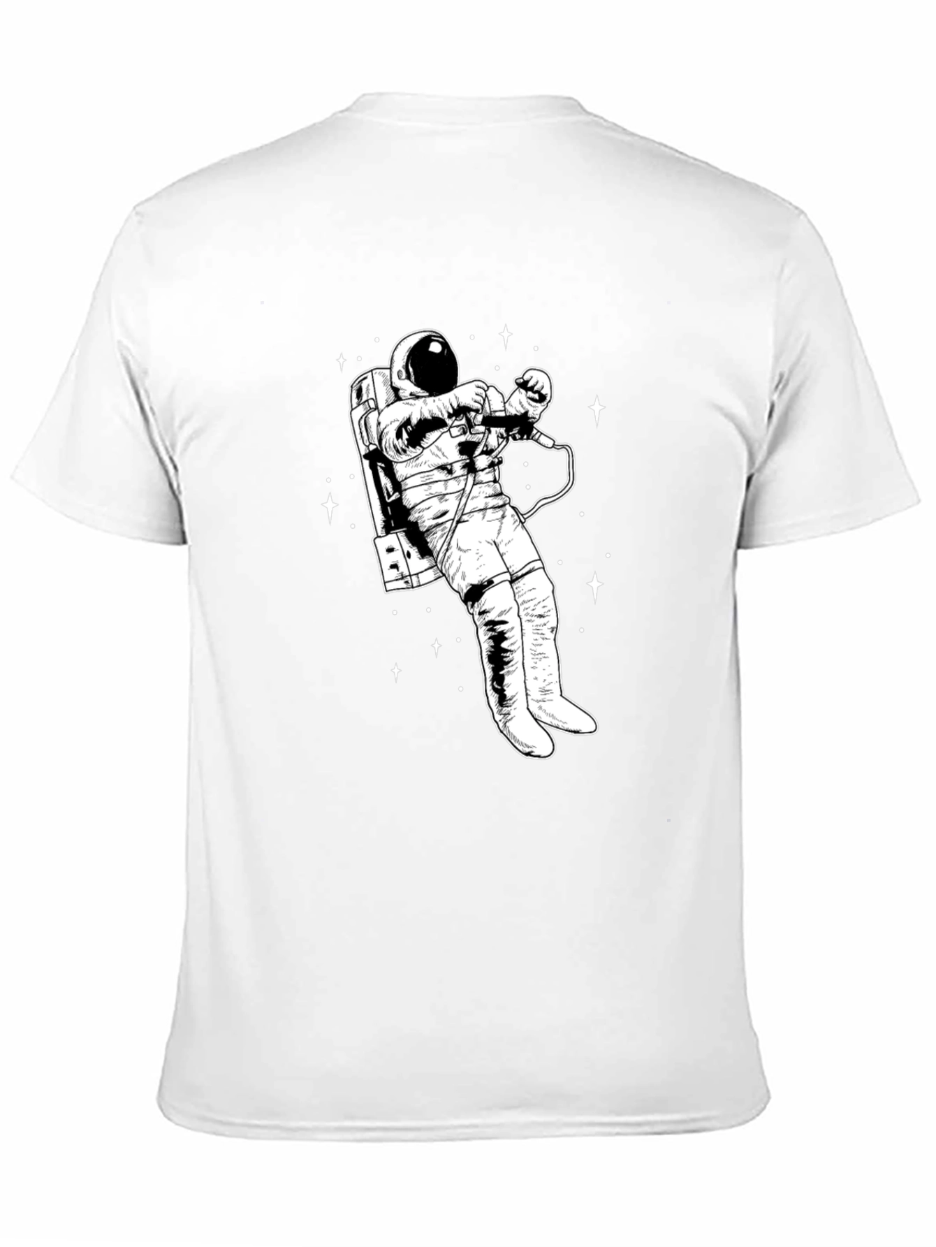 Astronaut Graphic T-Shirt - Black Crew Neck