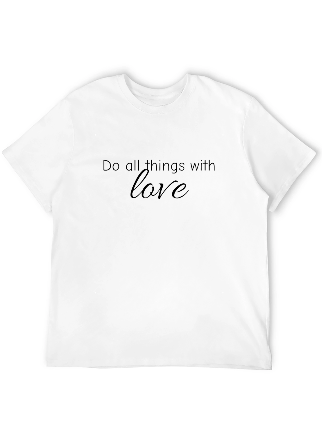 Love Graphic Tee - Black Cotton Blend