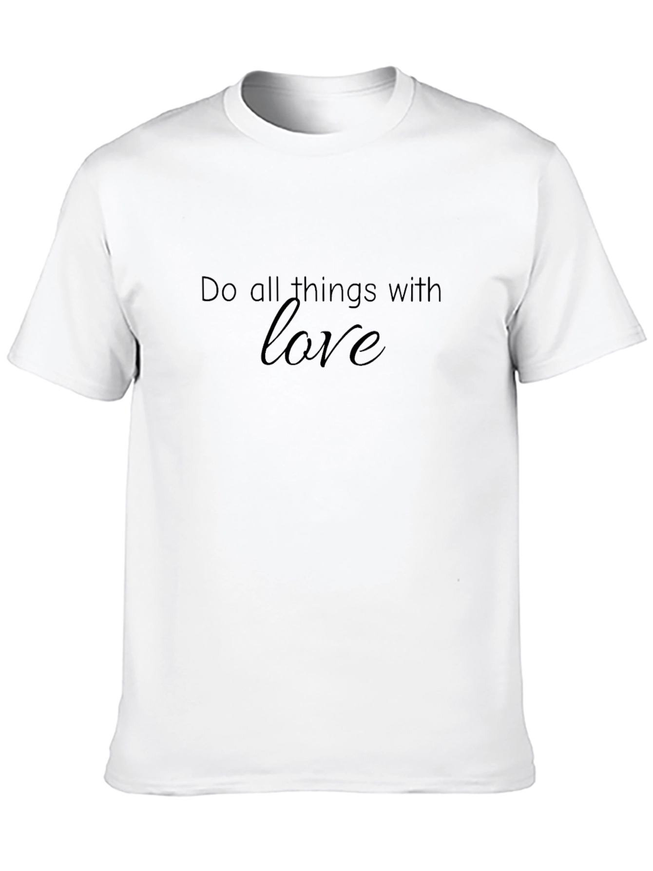 Love Graphic Tee - Black Cotton Blend