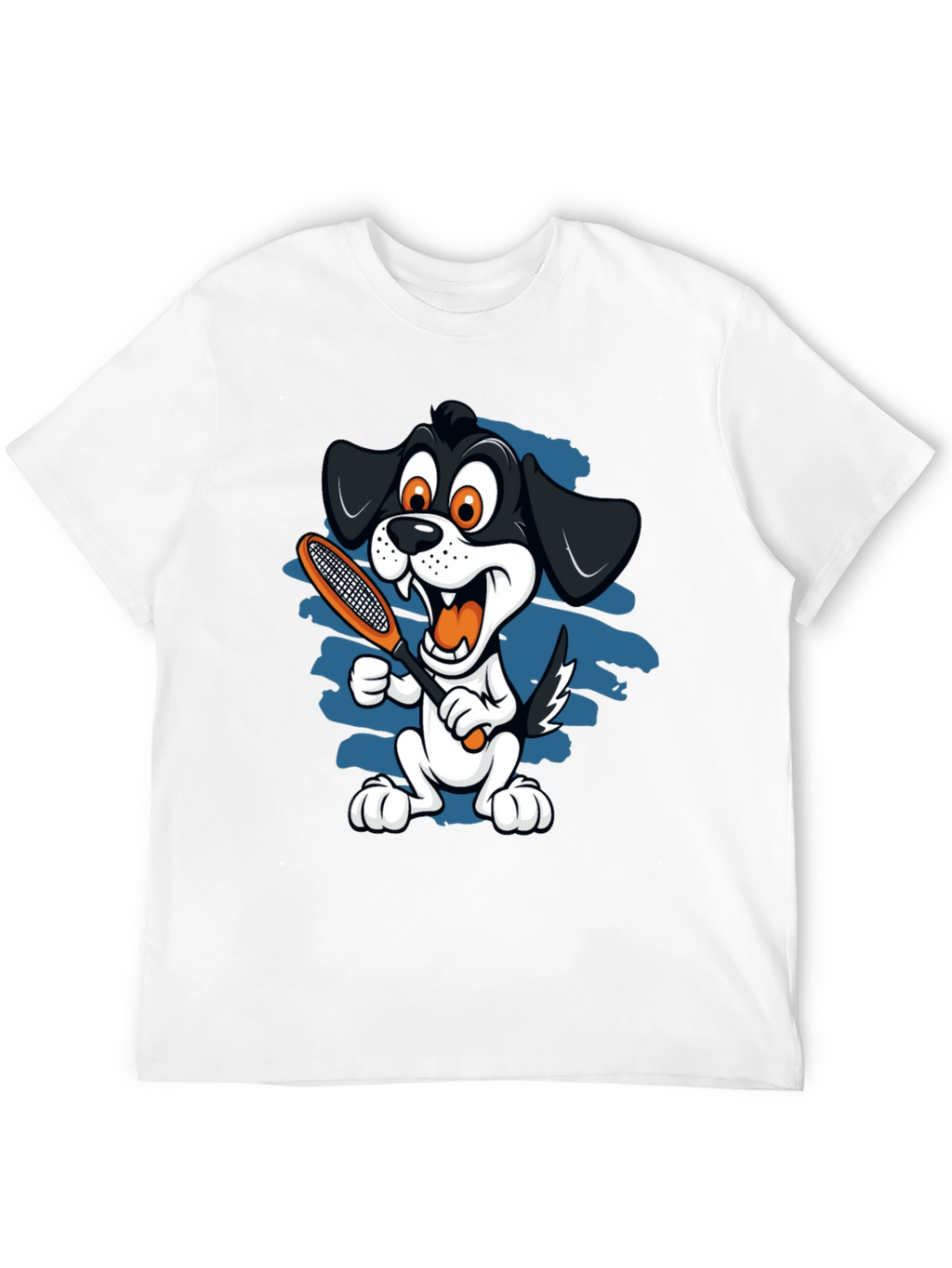 Cartoon Dog Tennis T-Shirt