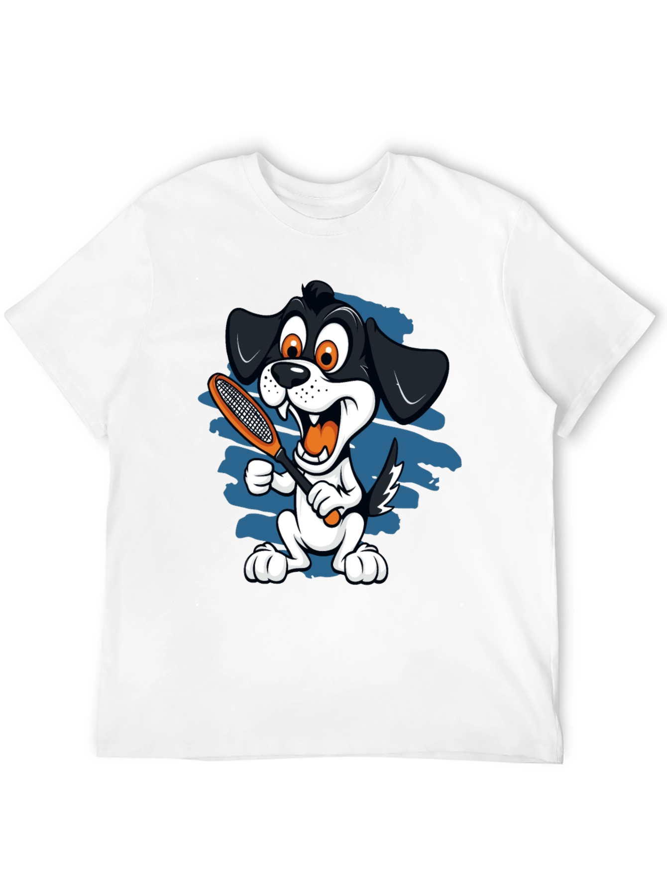 Cartoon Dog Tennis T-Shirt