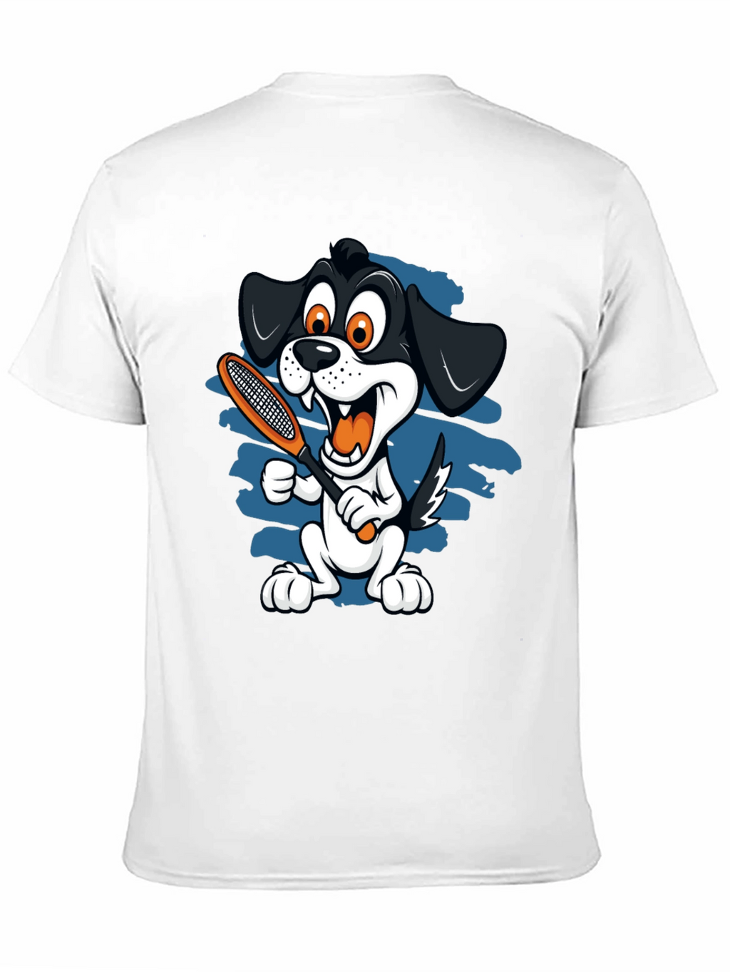 Cartoon Dog Tennis T-Shirt