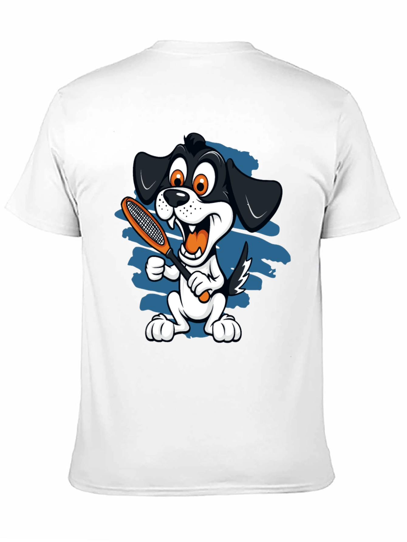 Cartoon Dog Tennis T-Shirt