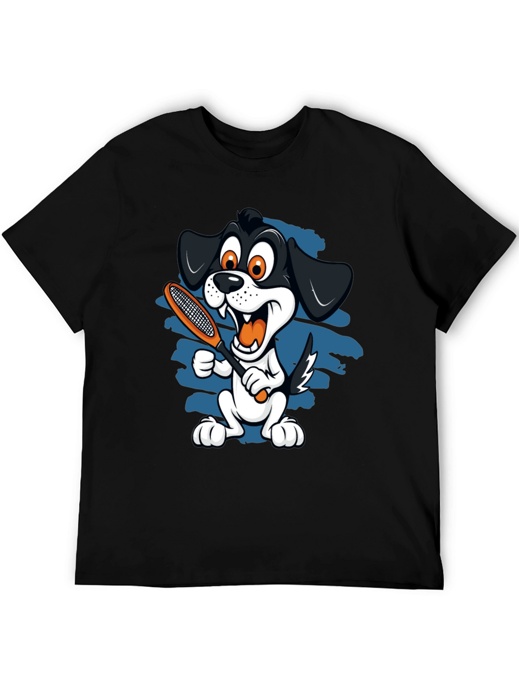 Cartoon Dog Tennis T-Shirt