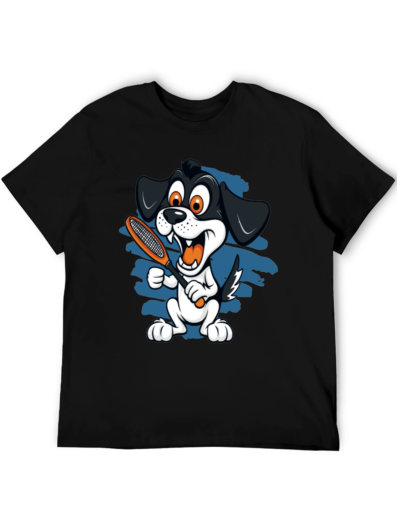 Cartoon Dog Tennis T-Shirt