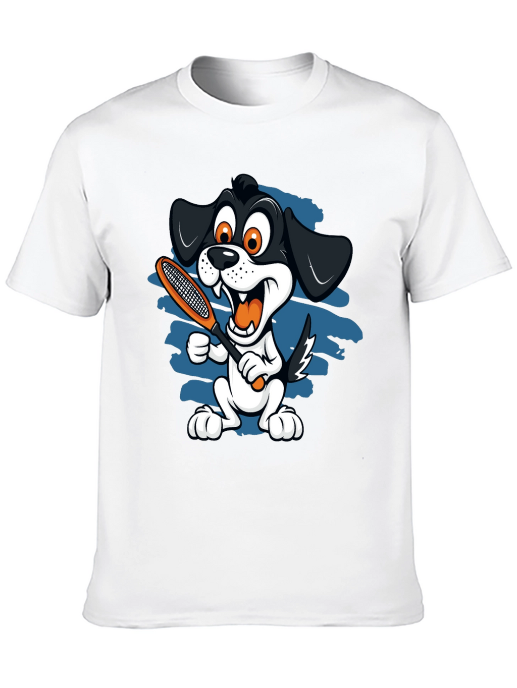 Cartoon Dog Tennis T-Shirt