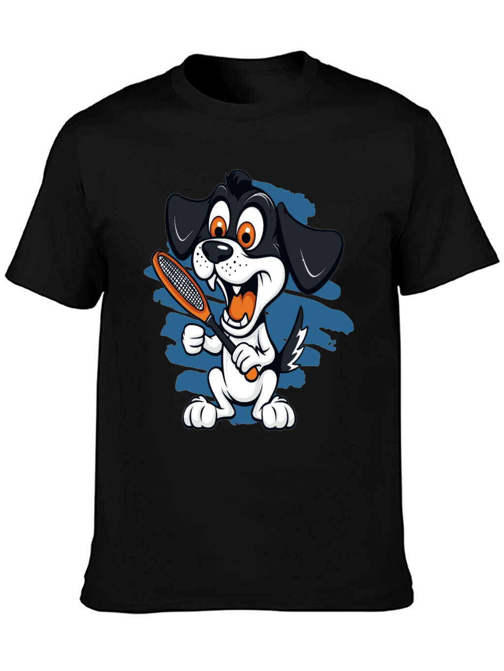 Cartoon Dog Tennis T-Shirt