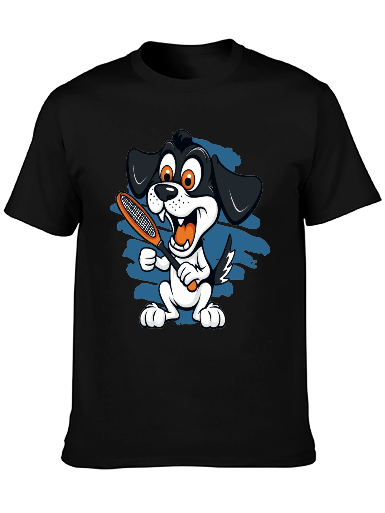 Cartoon Dog Tennis T-Shirt