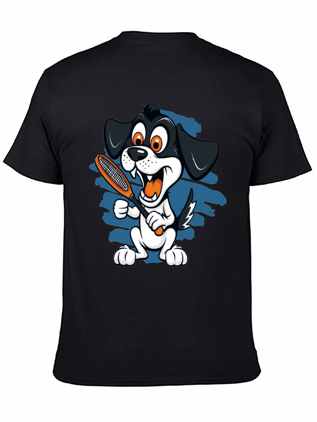 Cartoon Dog Tennis T-Shirt