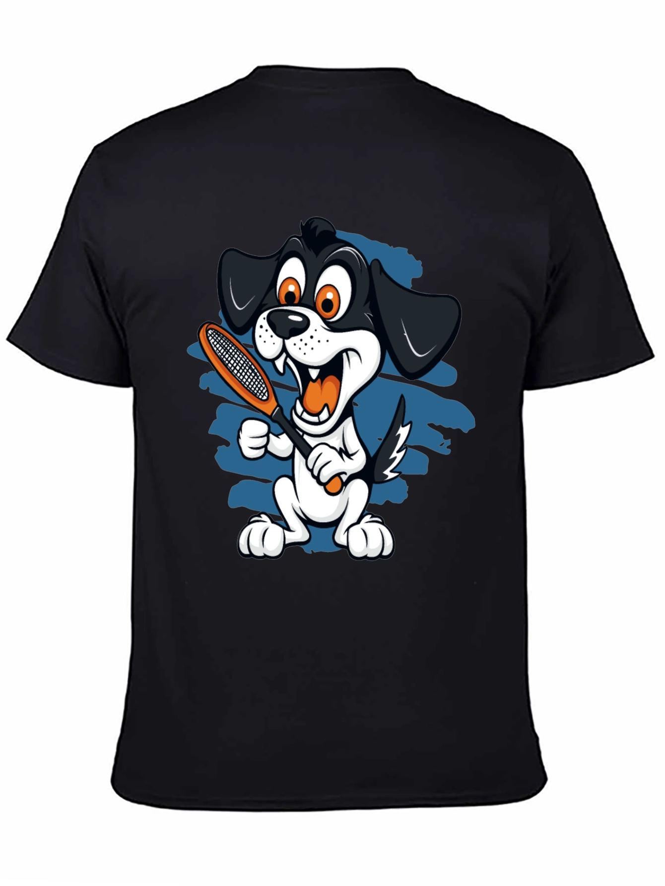 Cartoon Dog Tennis T-Shirt