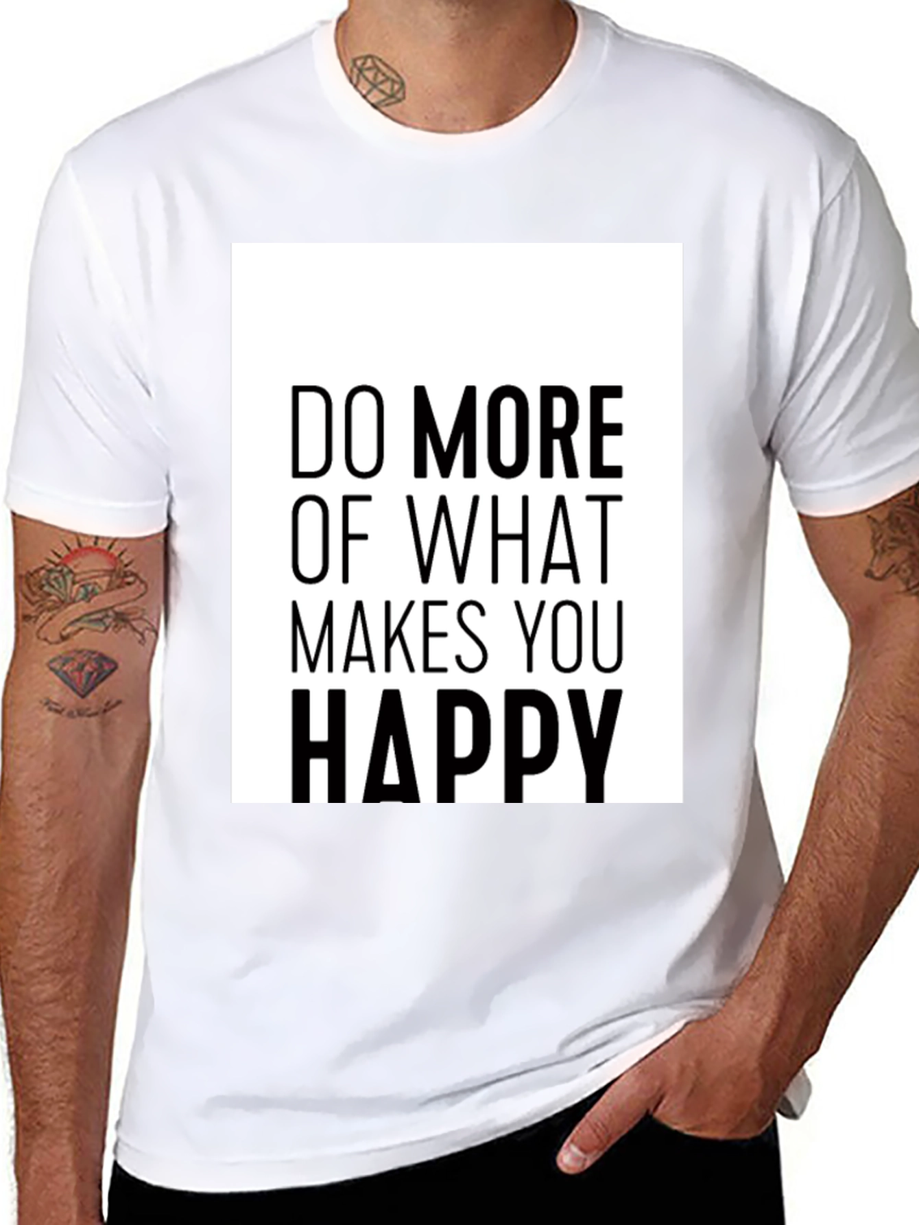 Do More of What Makes You Happy Black T-Shirt