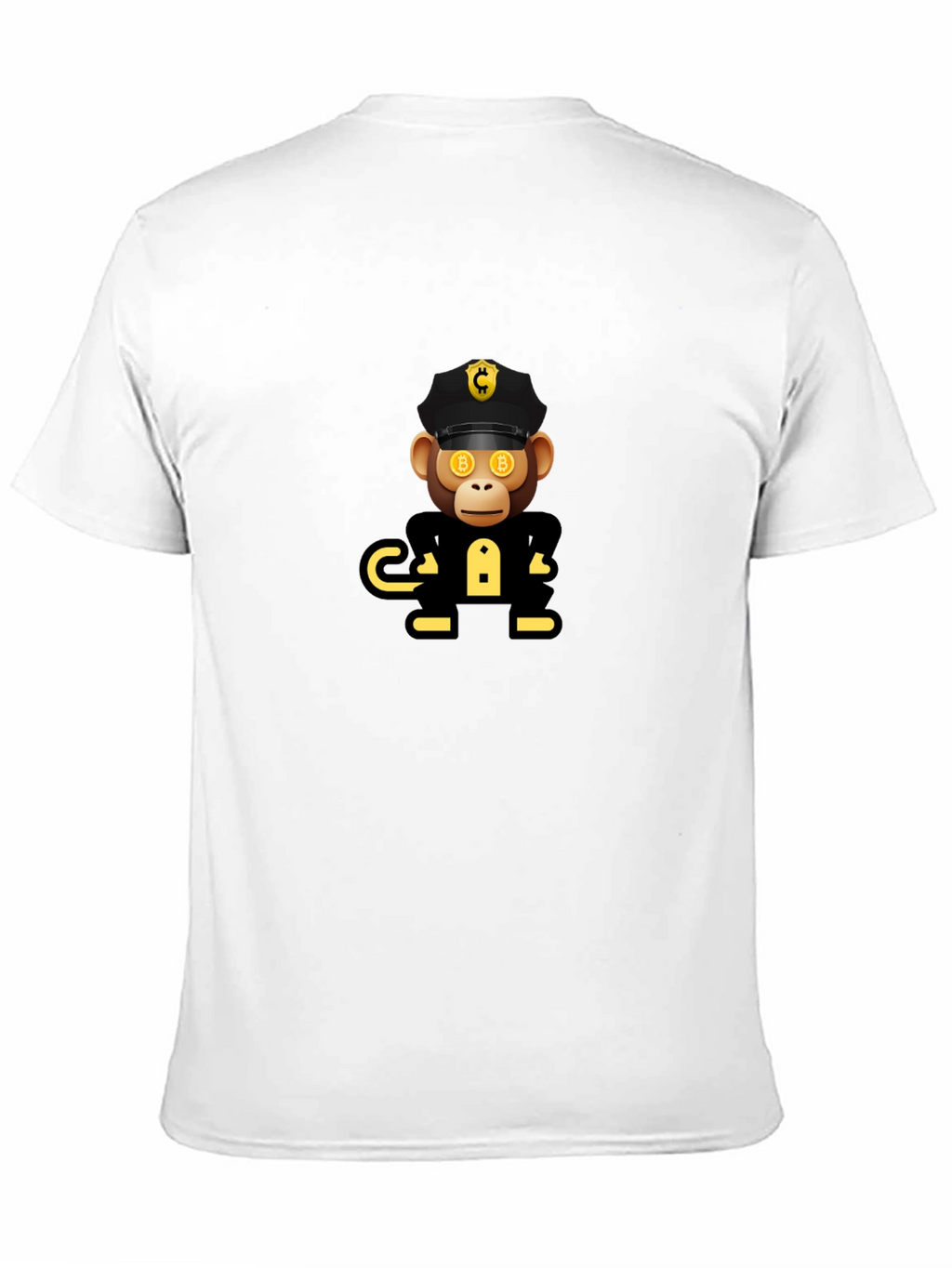 Bitcoin Ape Officer Black T-Shirt
