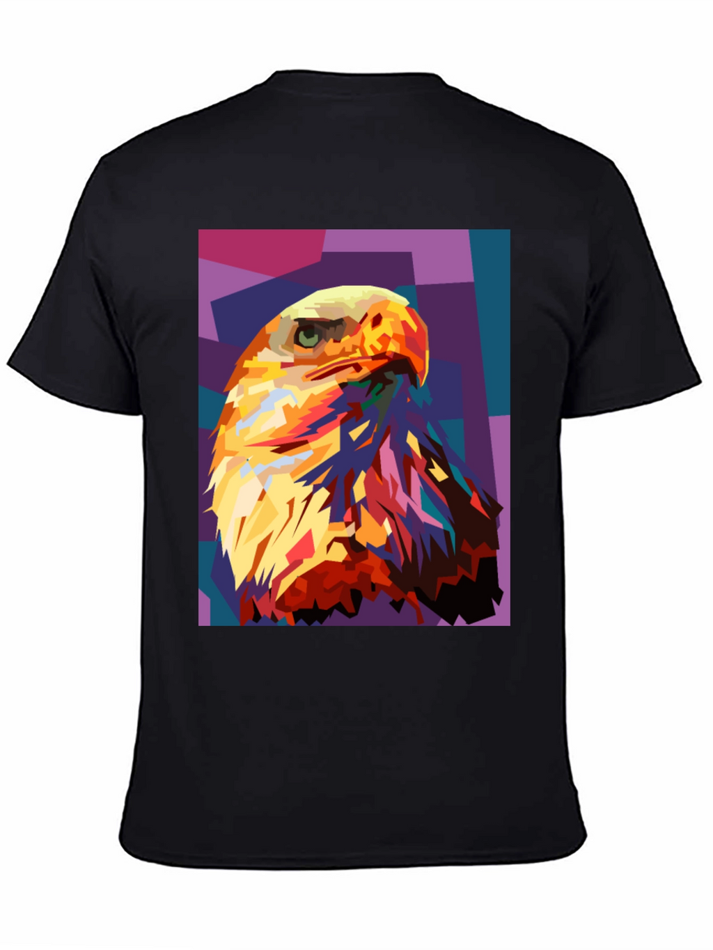 Eagle Pop Art Graphic Black T-Shirt