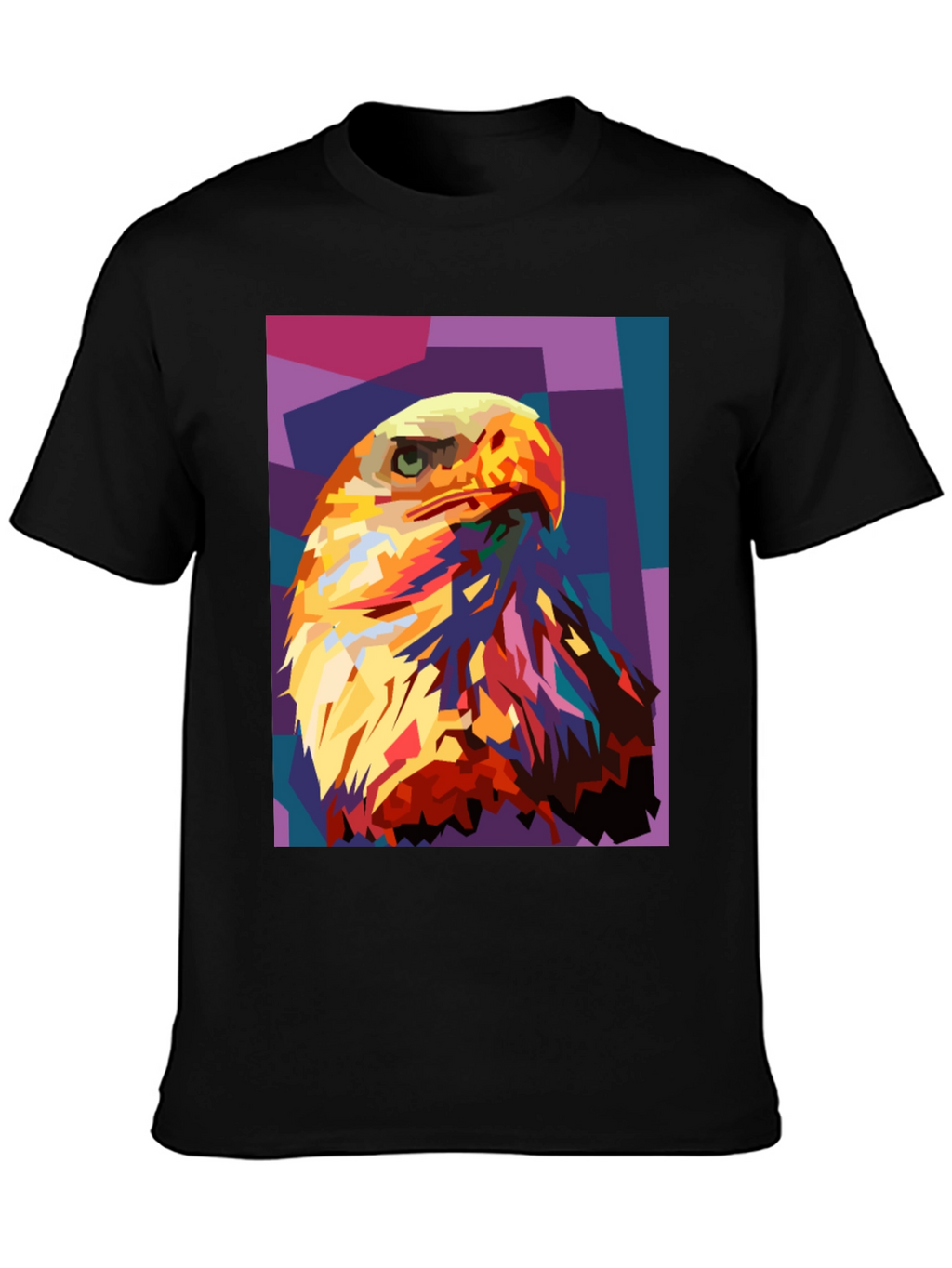 Eagle Pop Art Graphic Black T-Shirt