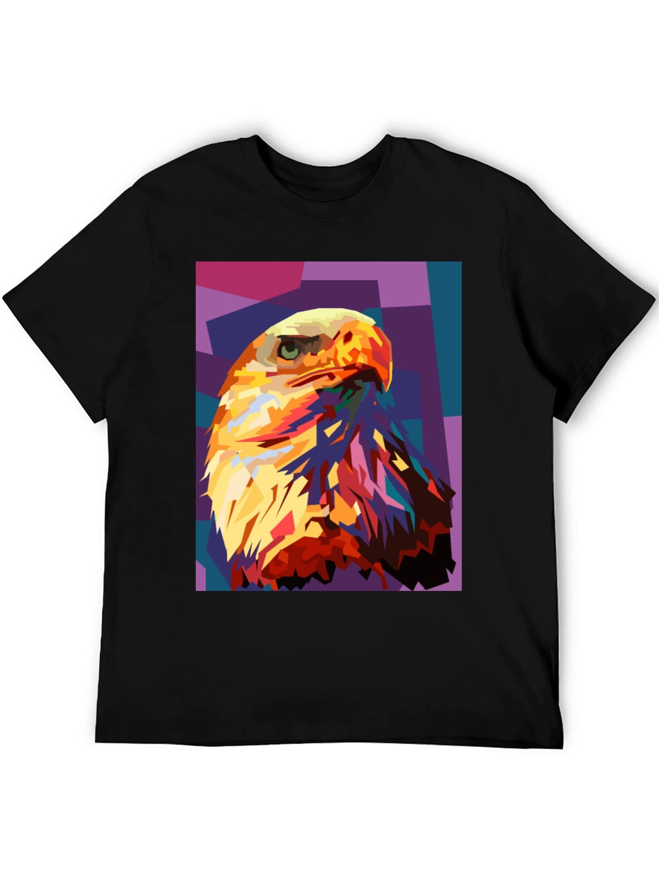 Eagle Pop Art Graphic Black T-Shirt