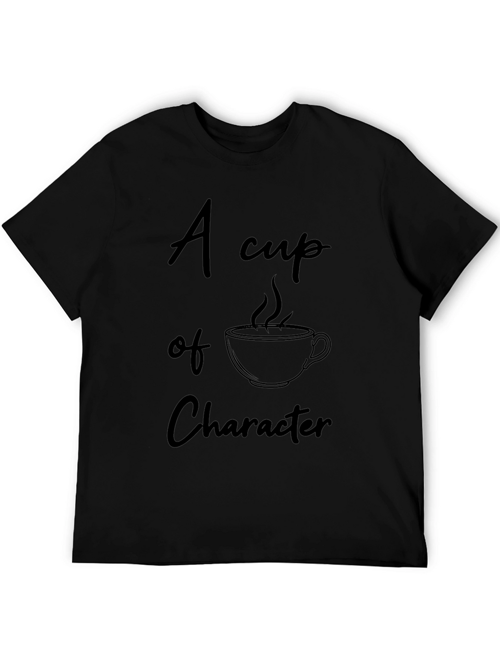 Character Coffee Cup Black T-Shirt