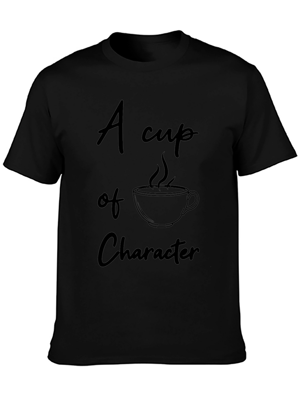 Character Coffee Cup Black T-Shirt