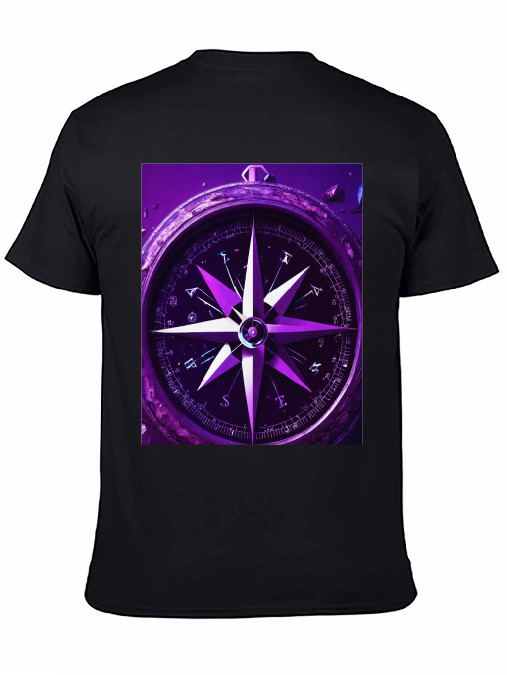 Compass Graphic T-Shirt - Black Cotton Tee