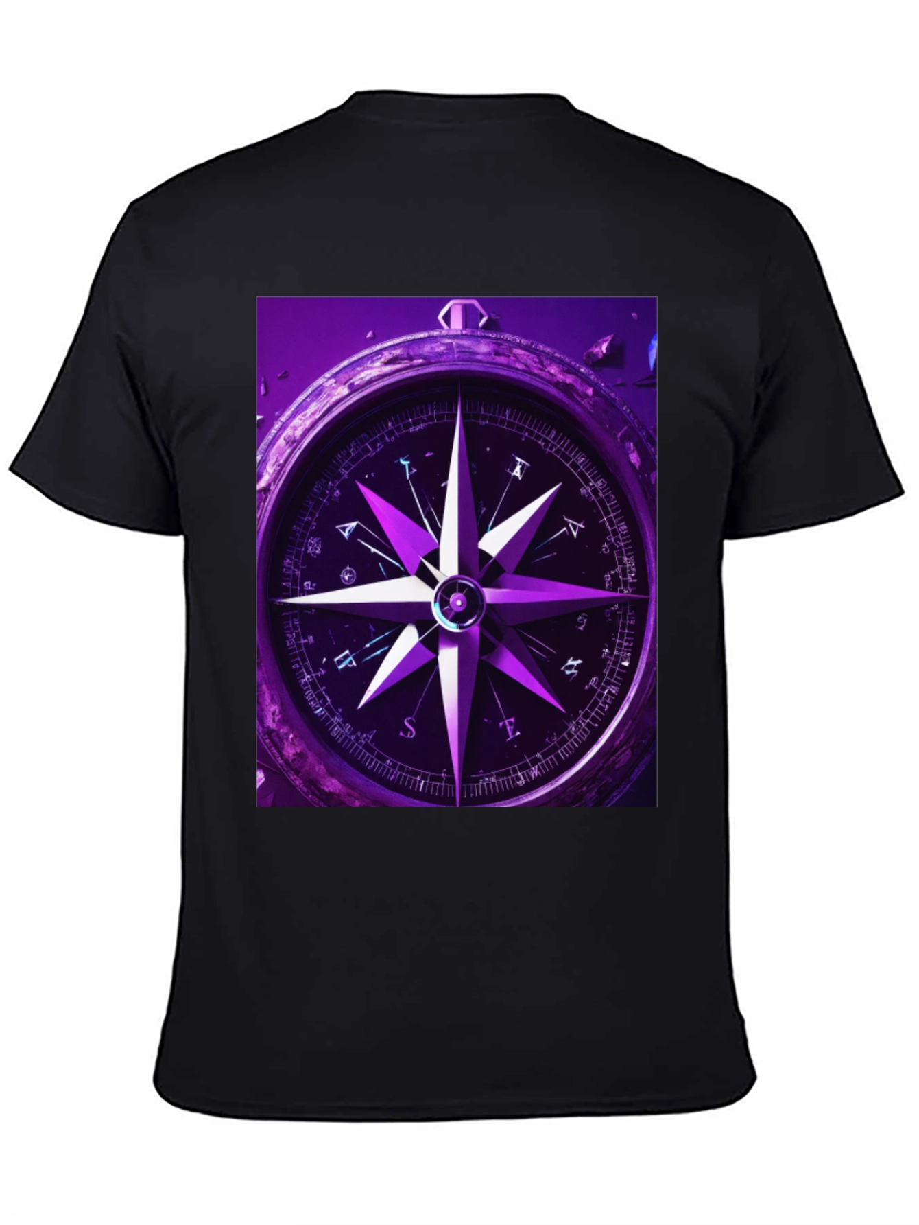 Compass Graphic T-Shirt - Black Cotton Tee