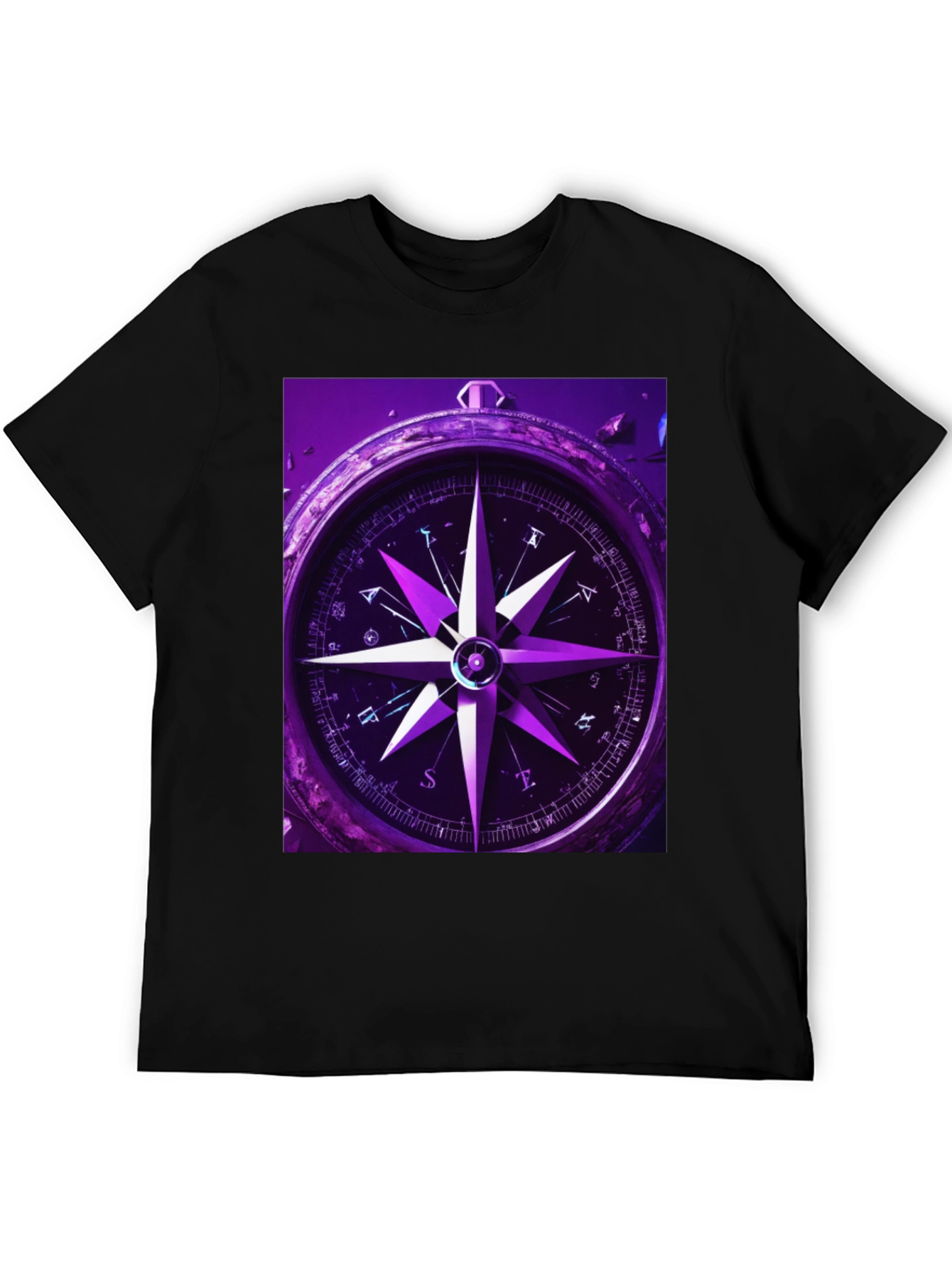 Compass Graphic T-Shirt - Black Cotton Tee