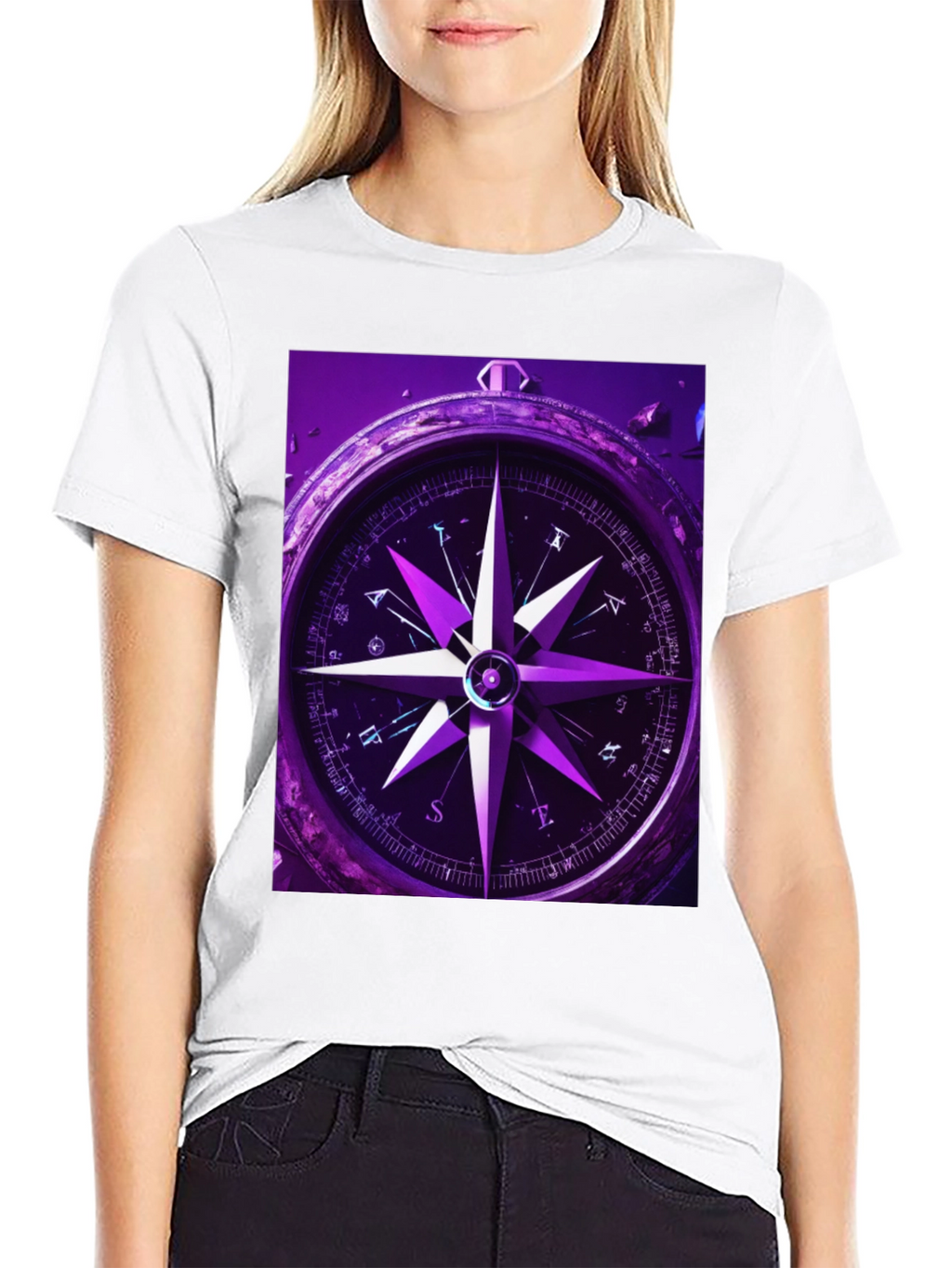Compass Graphic T-Shirt - Black Cotton Tee