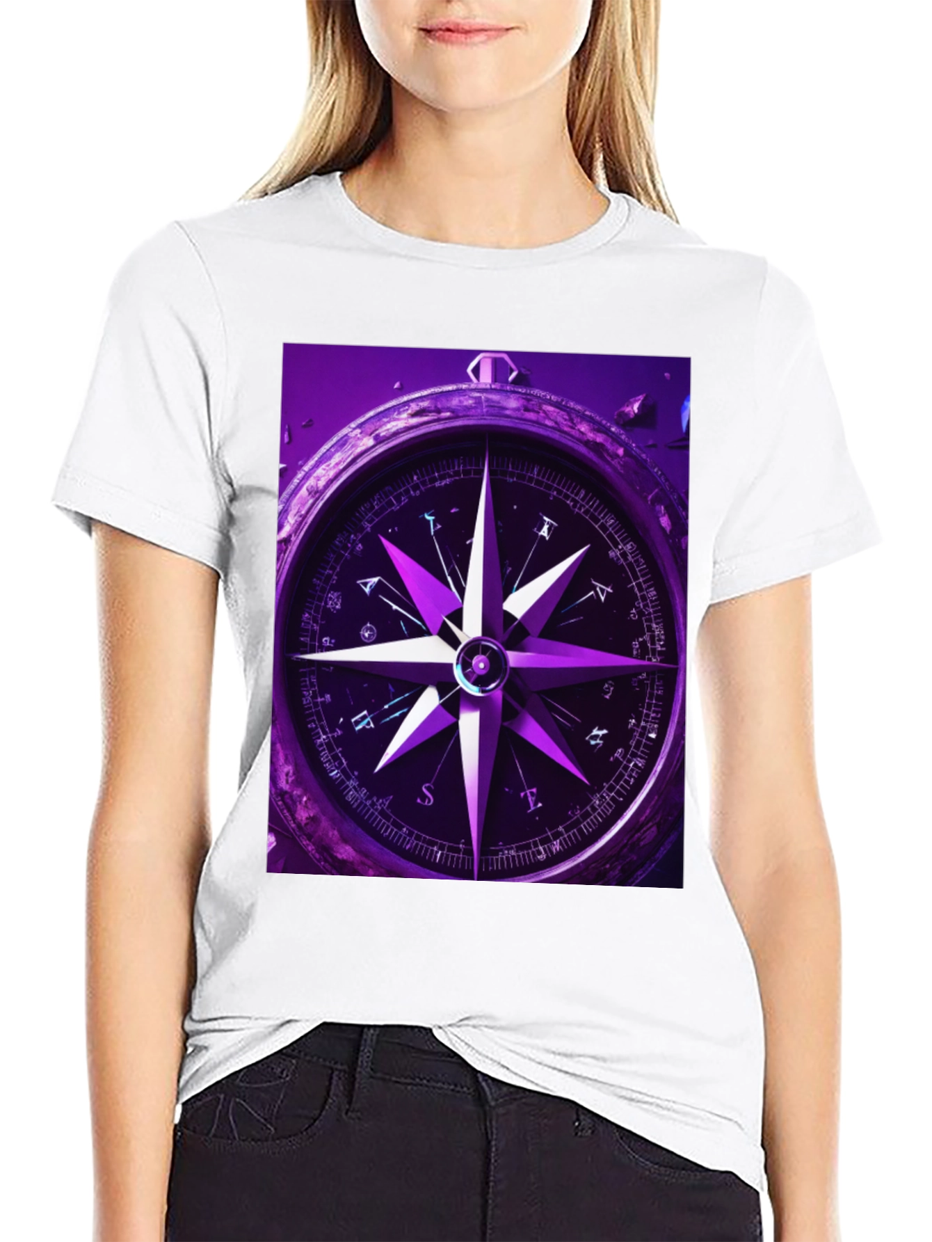 Compass Graphic T-Shirt - Black Cotton Tee