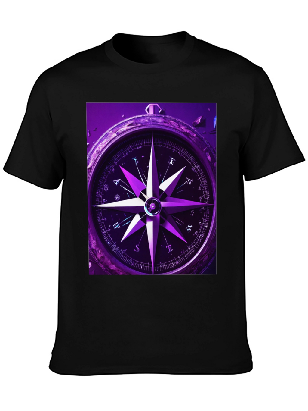 Compass Graphic T-Shirt - Black Cotton Tee
