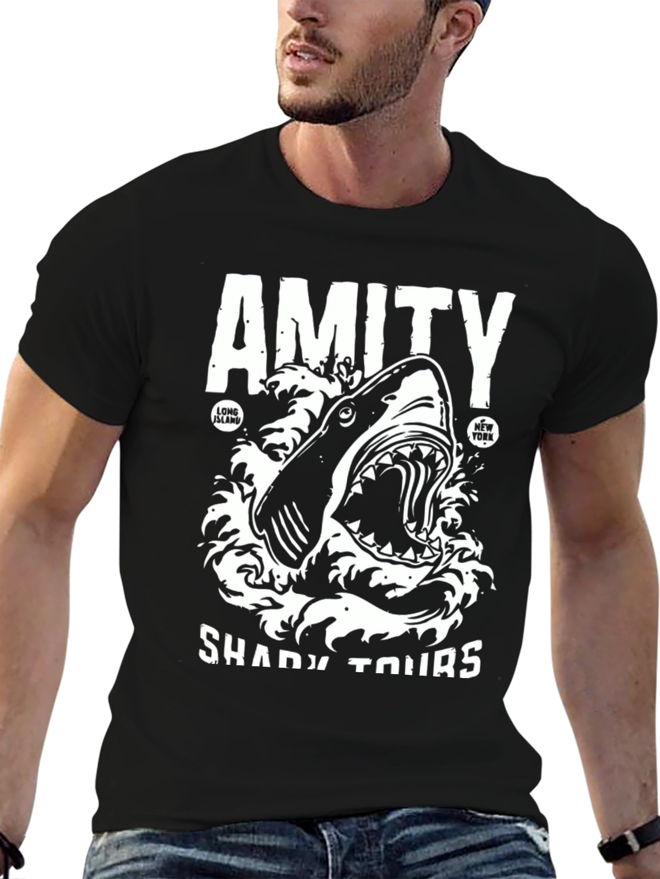 Amity Shady Tours Shark Graphic T-Shirt