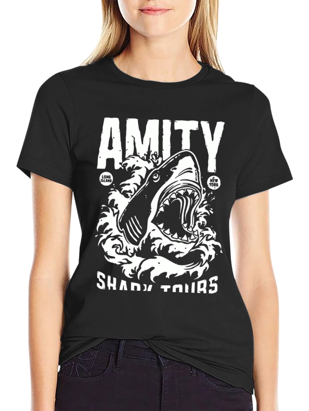 Amity Shady Tours Shark Graphic T-Shirt