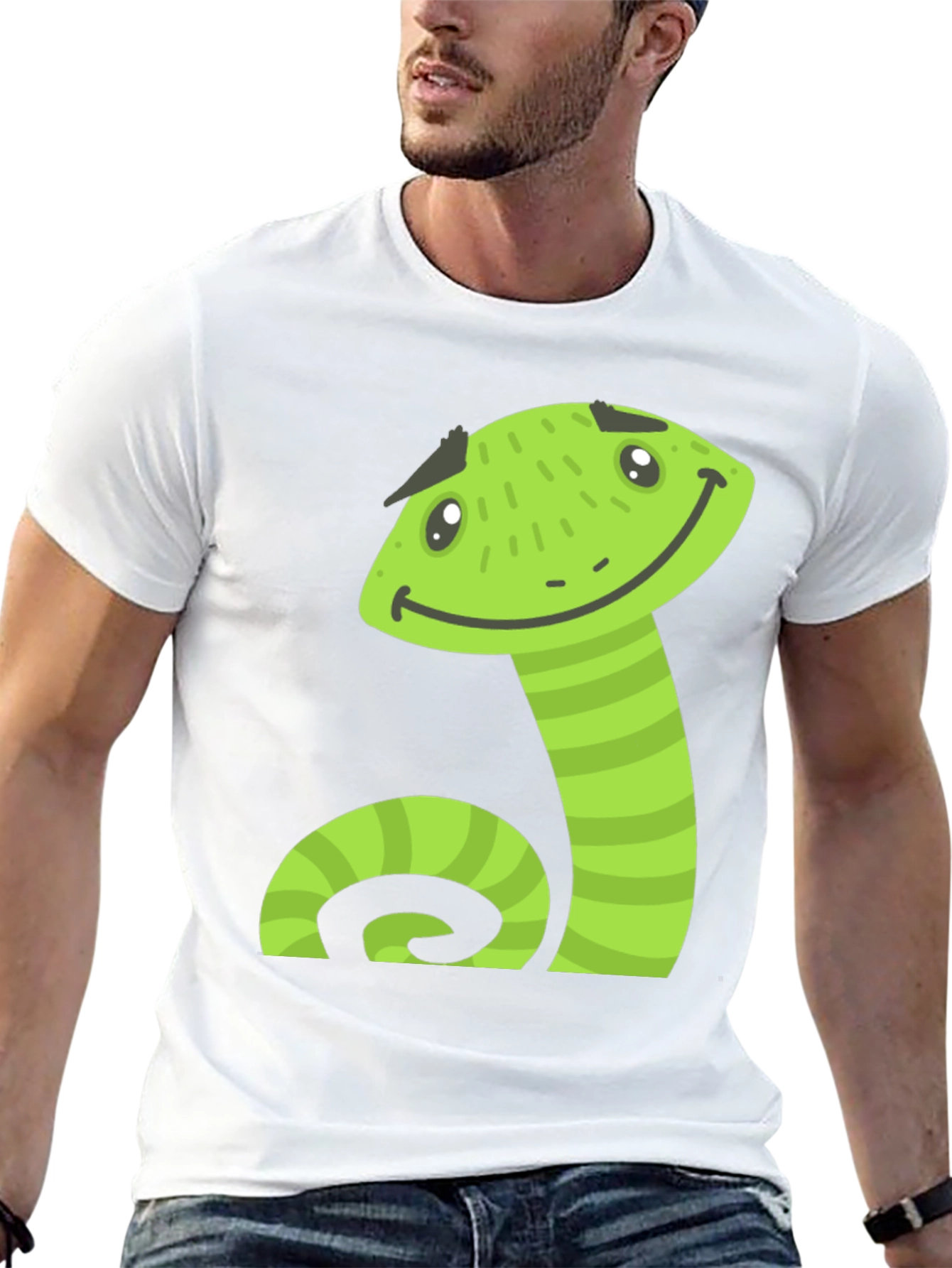 Cartoon Snake Graphic Tee - Cool & Comfortable!