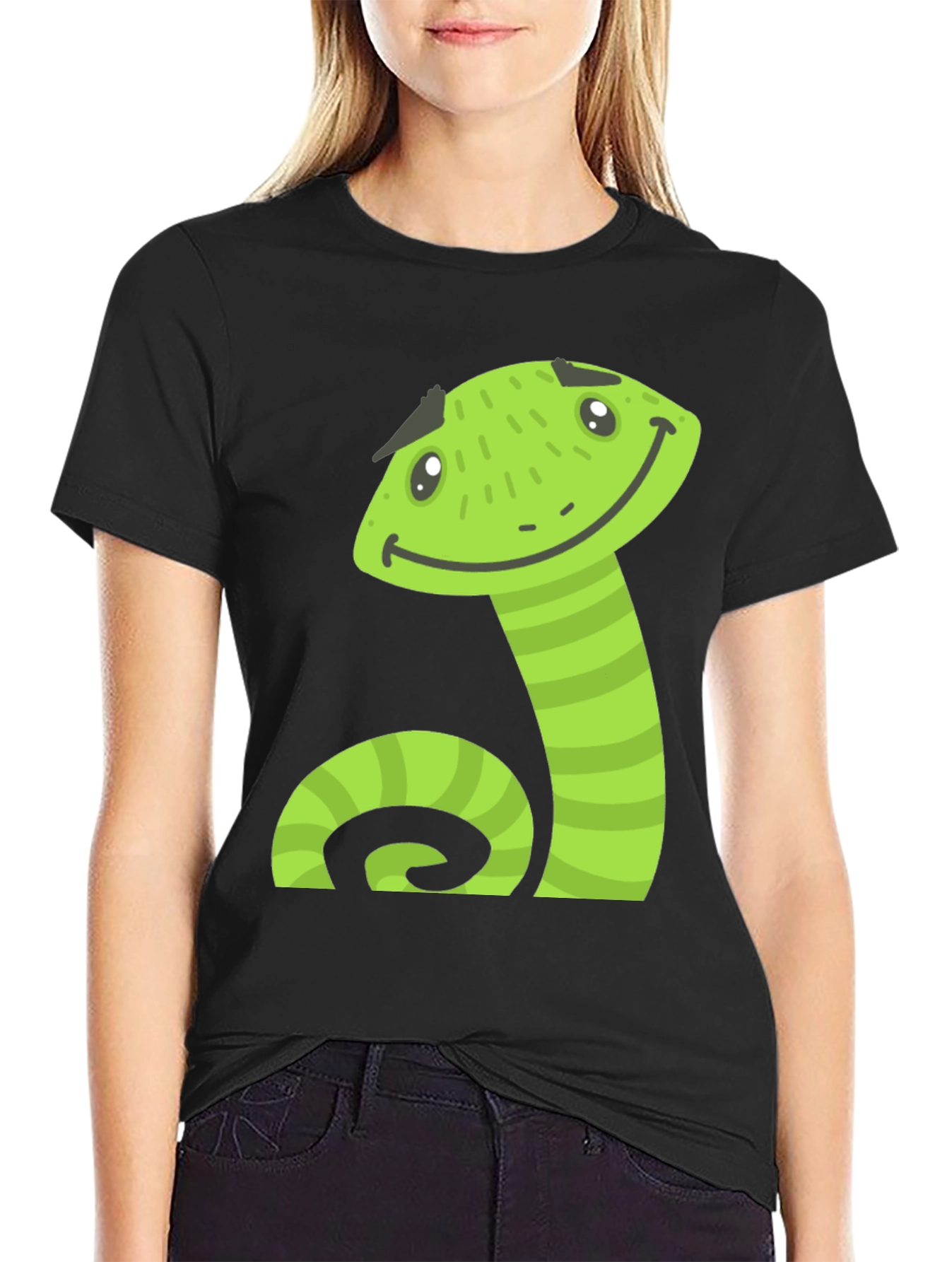 Cartoon Snake Graphic Tee - Cool & Comfortable!