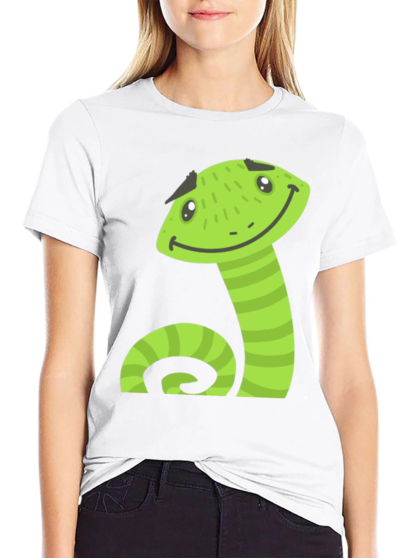 Cartoon Snake Graphic Tee - Cool & Comfortable!