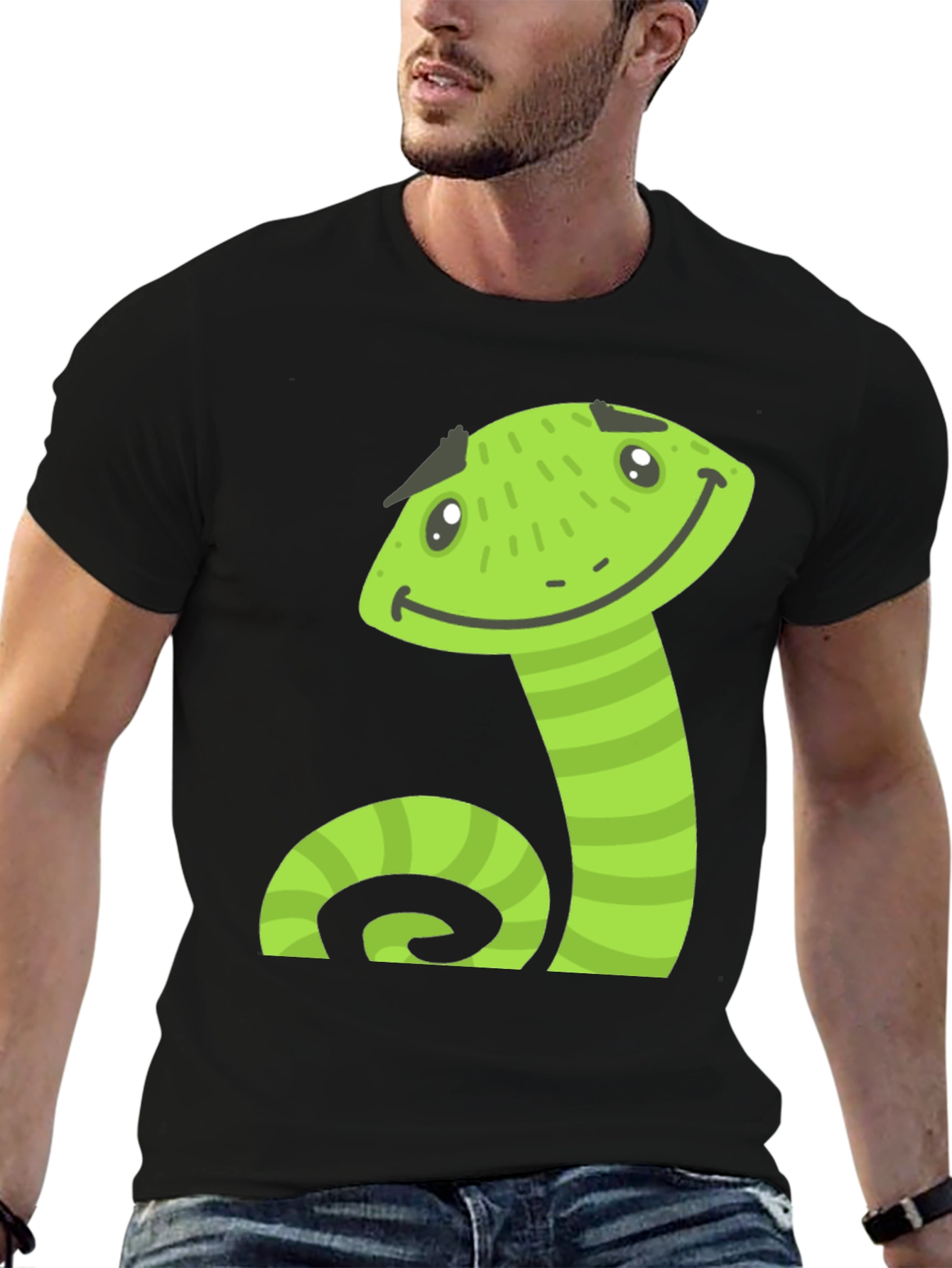 Cartoon Snake Graphic Tee - Cool & Comfortable!