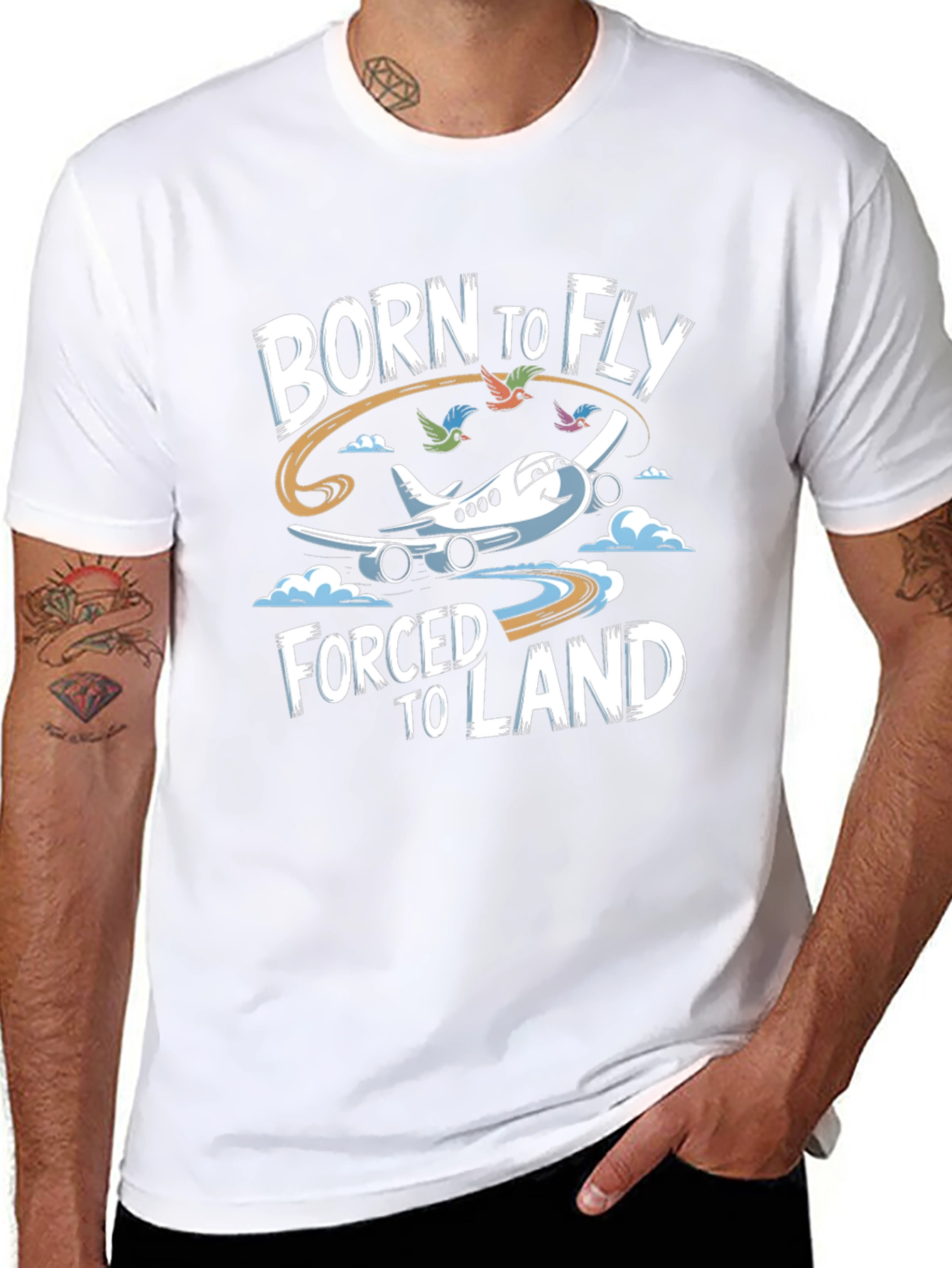 Born to Fly T-Shirt - Airplane Pilot Humor Tee