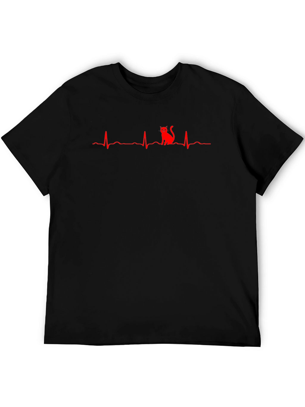 Cat Heartbeat T-Shirt - Novelty Graphic Tee