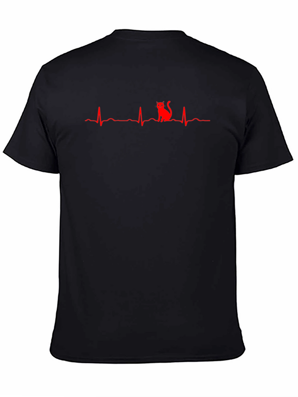 Cat Heartbeat T-Shirt - Novelty Graphic Tee
