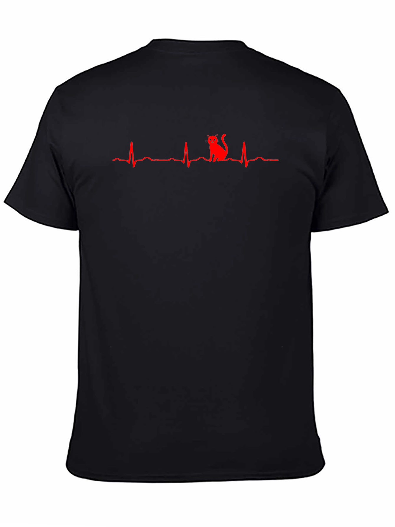 Cat Heartbeat T-Shirt - Novelty Graphic Tee