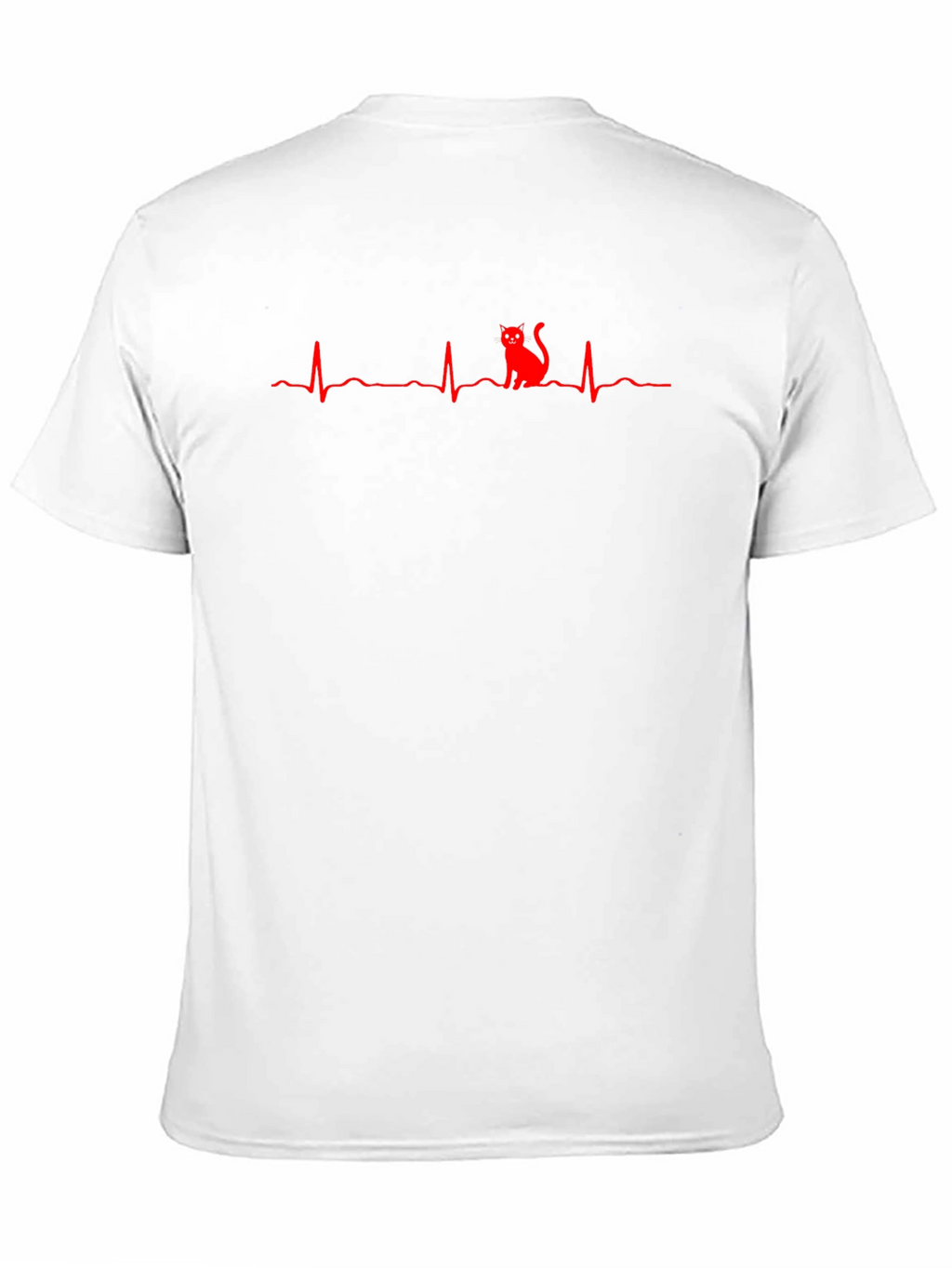 Cat Heartbeat T-Shirt - Novelty Graphic Tee