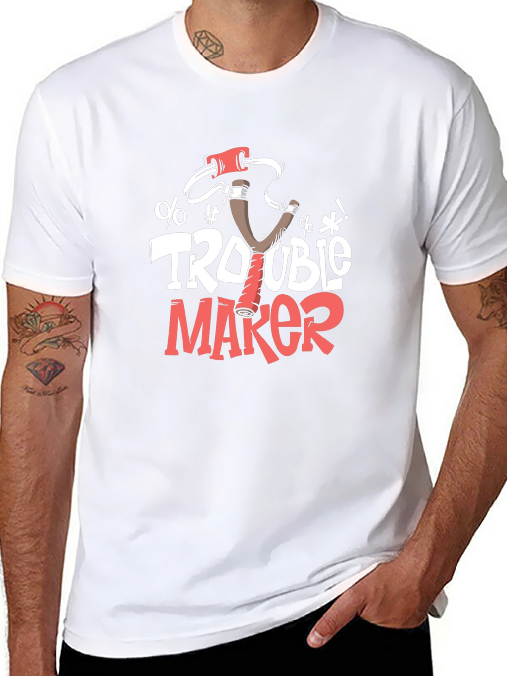 Trouble Maker Slingshot Graphic Tee - Mens