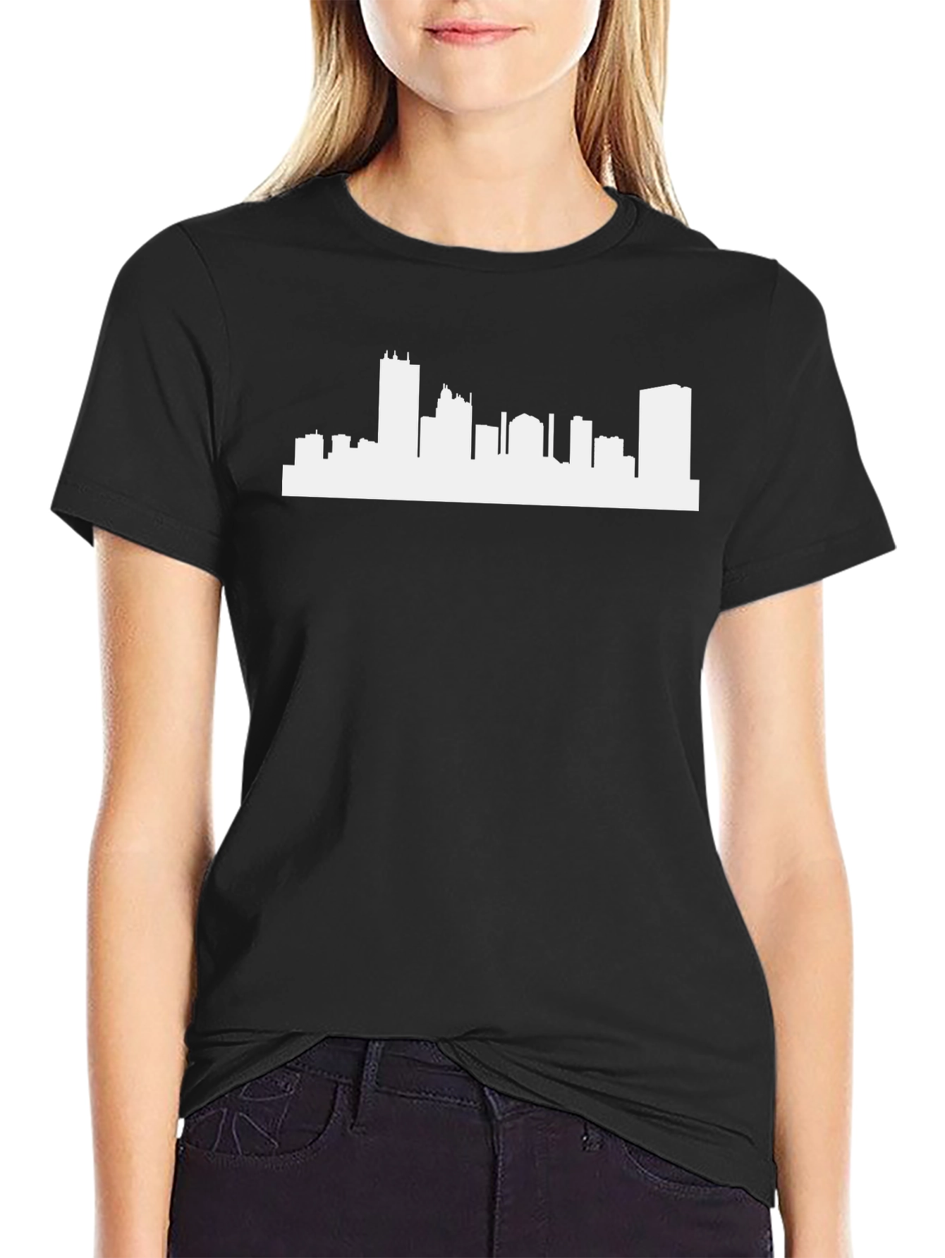 City Skyline T-Shirt - Black Graphic Tee