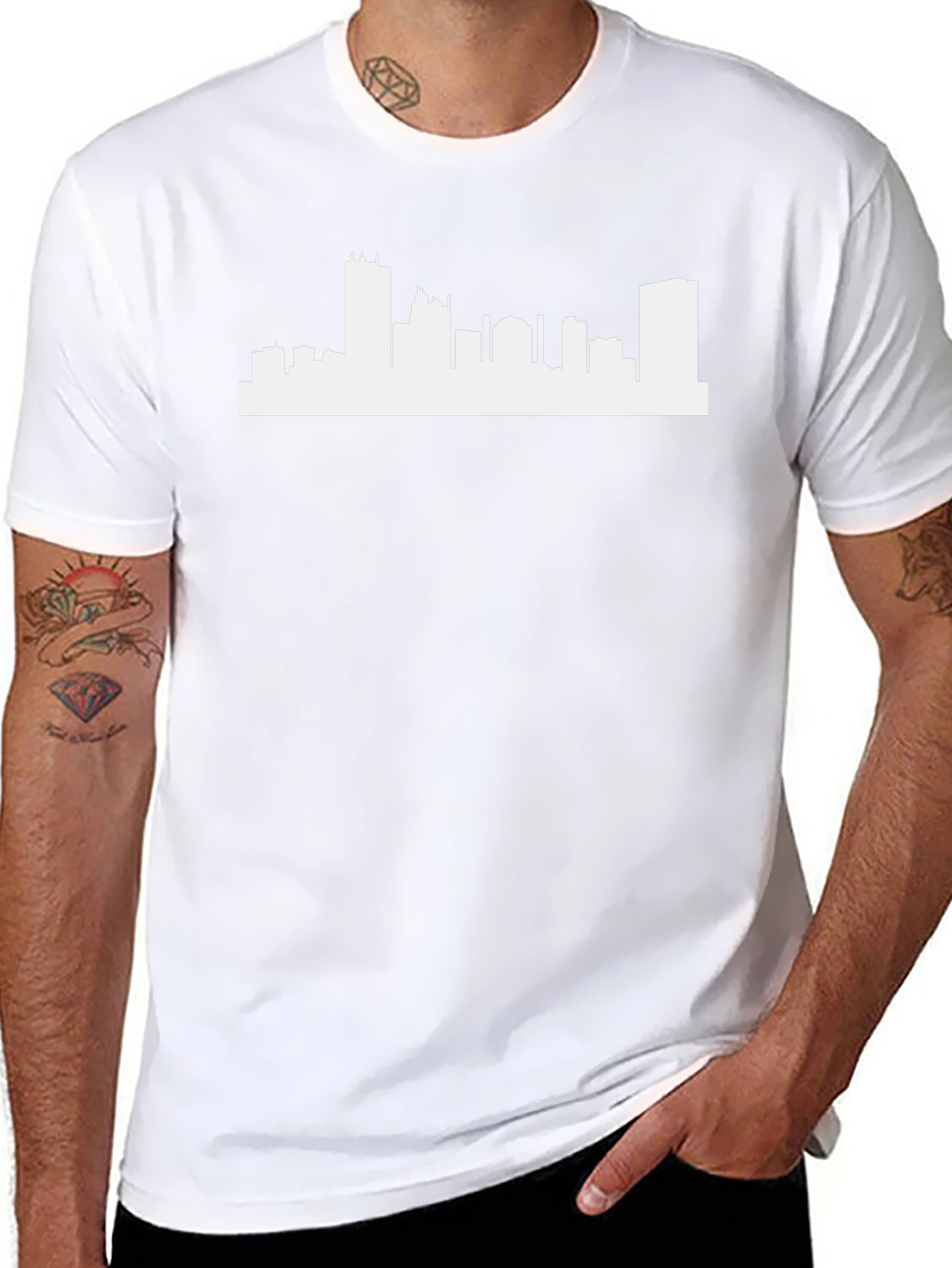 City Skyline T-Shirt - Black Graphic Tee