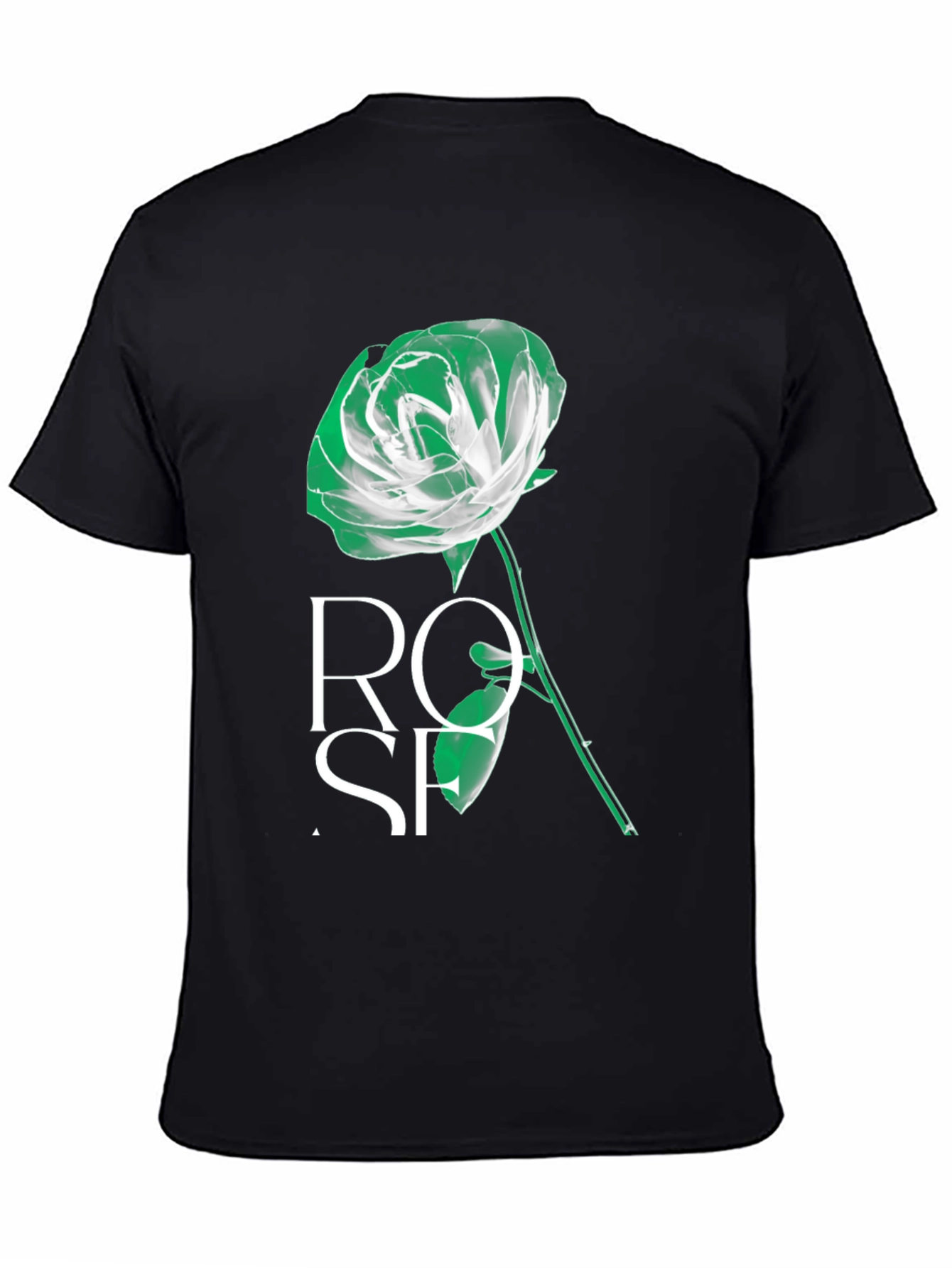 Black Rose Graphic Tee - Stylish Mens T-Shirt